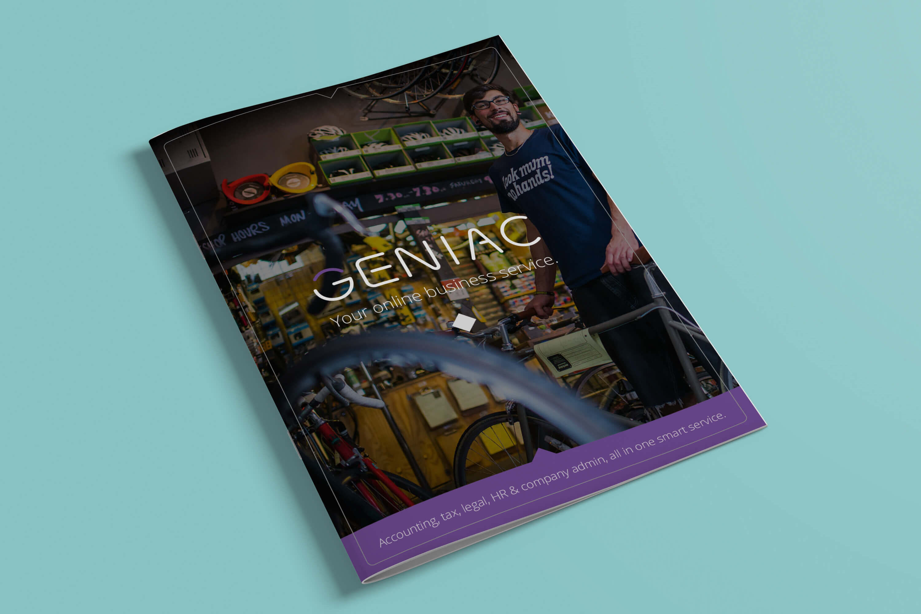 Geniac brochure displaying the front cover