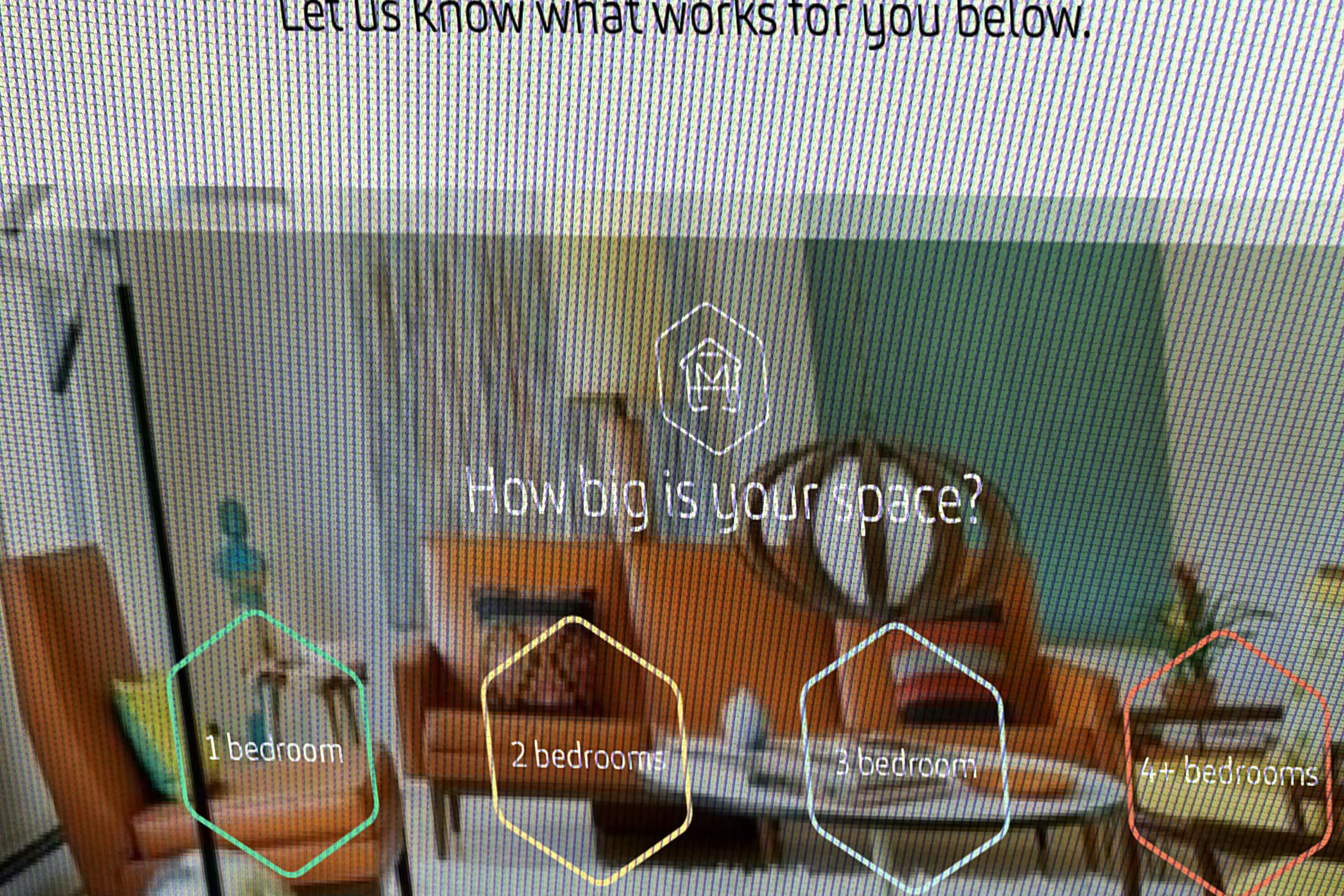 Close up of Make My House Home packages online questionnaire design